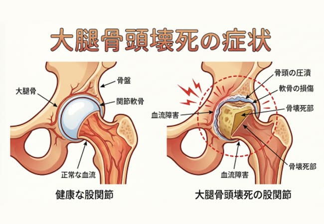 【急な激痛と進行する痛み】大腿骨頭壊死（だいたいこっとうえし）